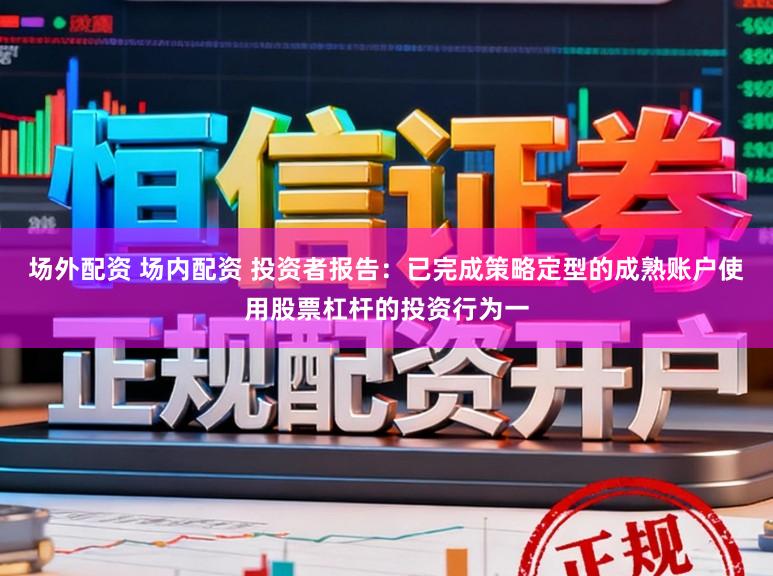 场外配资 场内配资 投资者报告:已完成策略定型的成熟账户使用股票杠杆的投资行为一