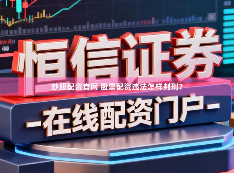 炒股配资官网 股票配资违法怎样判刑?